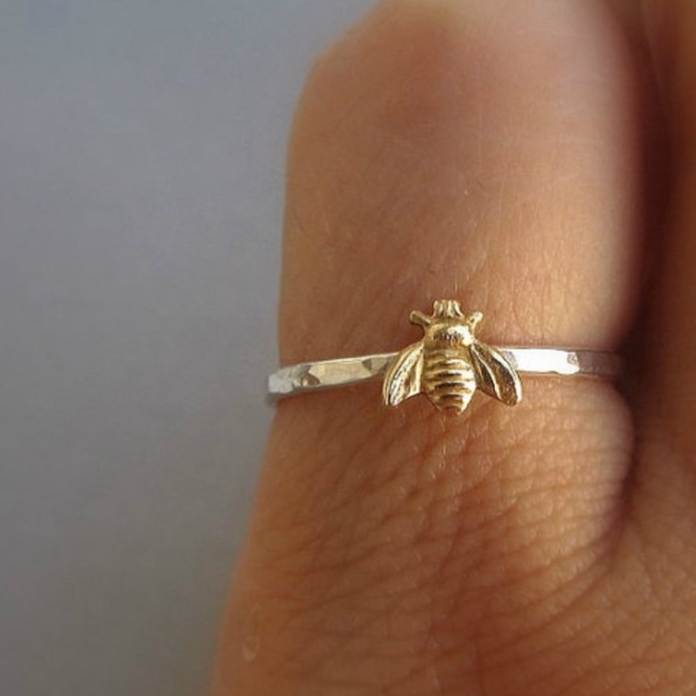 *Honey*925 sterling silver bee ring